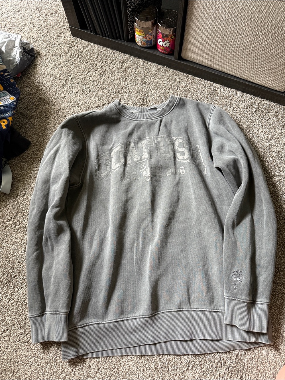Gray Graphic Women's Crewneck Sweatshirt